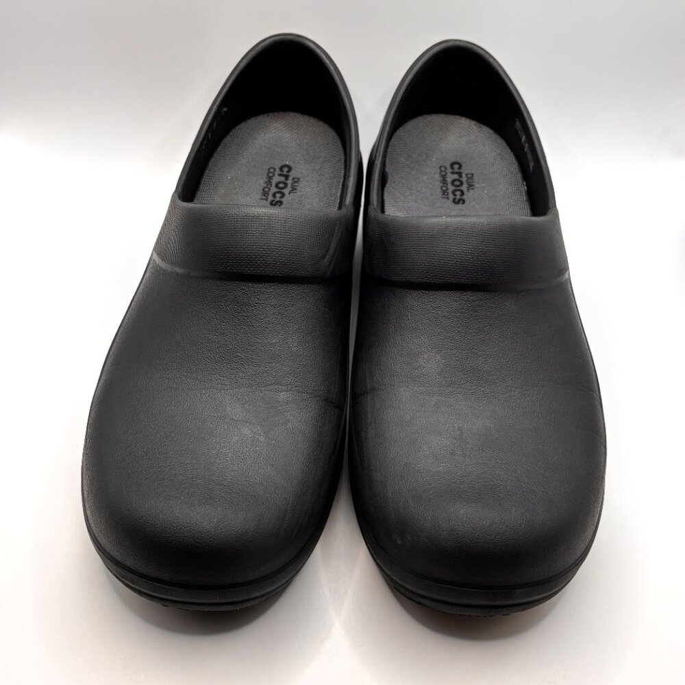 Crocs Neria Pro II Women's Size 8 Shoes Black Slip Resistant Work Nursing Clogs - Picture 2 of 8